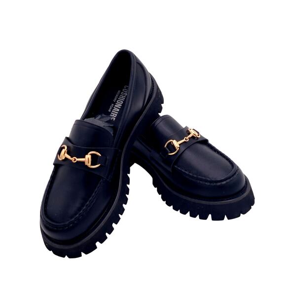 Dillan Buckle Slip On Loafer‎ Size 9M Chunky Platform BLACK - Picture 2 of 7